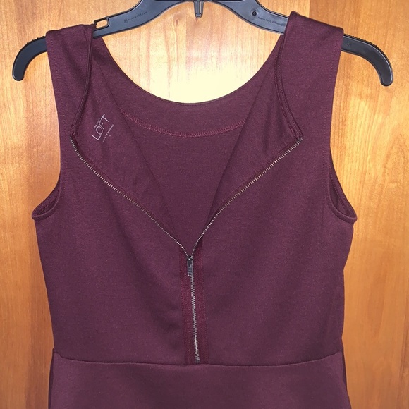 Loft Plum Colored Peplum Blouse - Picture 5 of 8